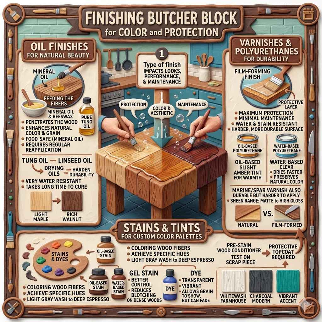 _Finishing Butcher Block for Color and Protection