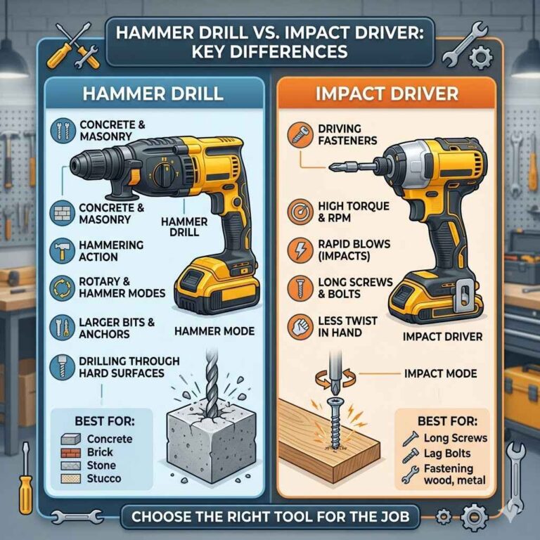 _Hammer Drill Vs Impact Driver Key Differences