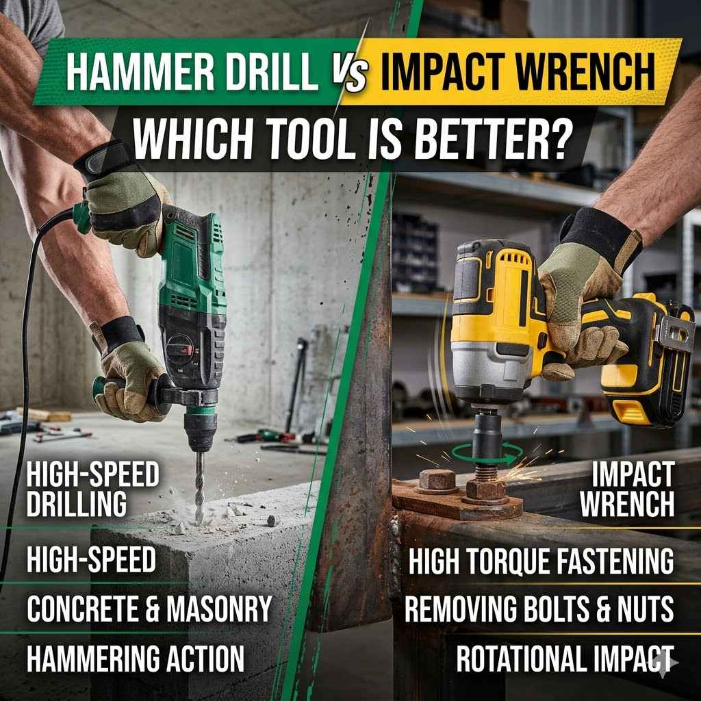 Hammer Drill vs Impact Wrench Which Tool Is Better