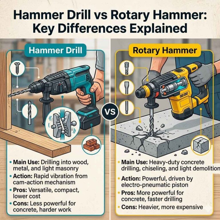 Hammer Drill vs Rotary Hammer