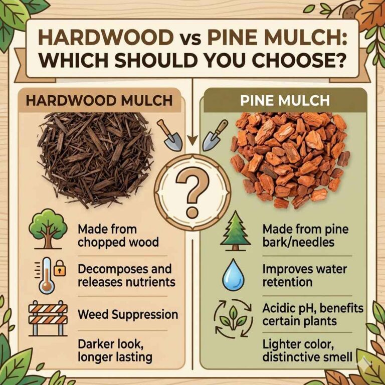 Hardwood vs Pine Mulch
