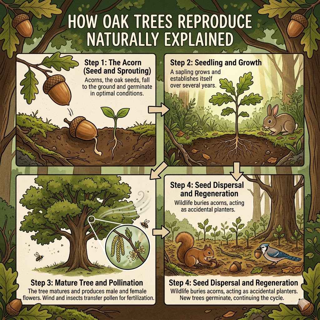 How Oak Trees Reproduce Naturally Explained