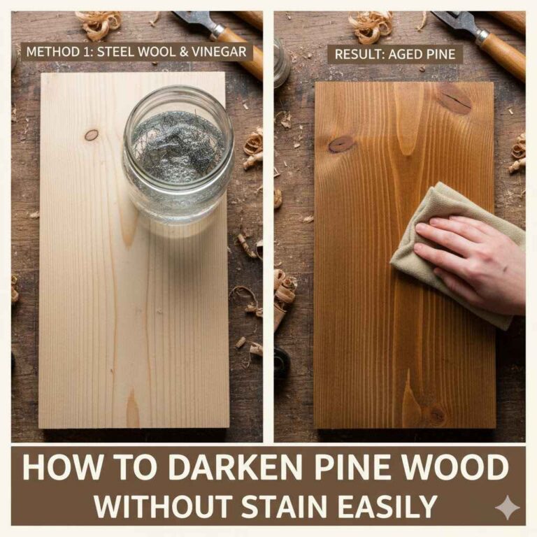 How To Darken Pine Wood Without Stain Easily