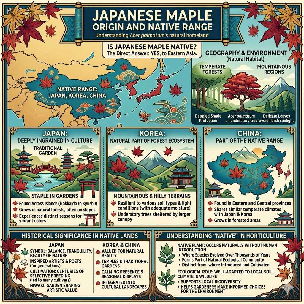 Japanese Maple Origin And Native Range