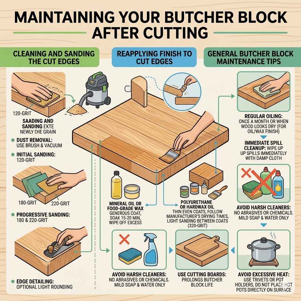 Maintaining Your Butcher Block After Cutting