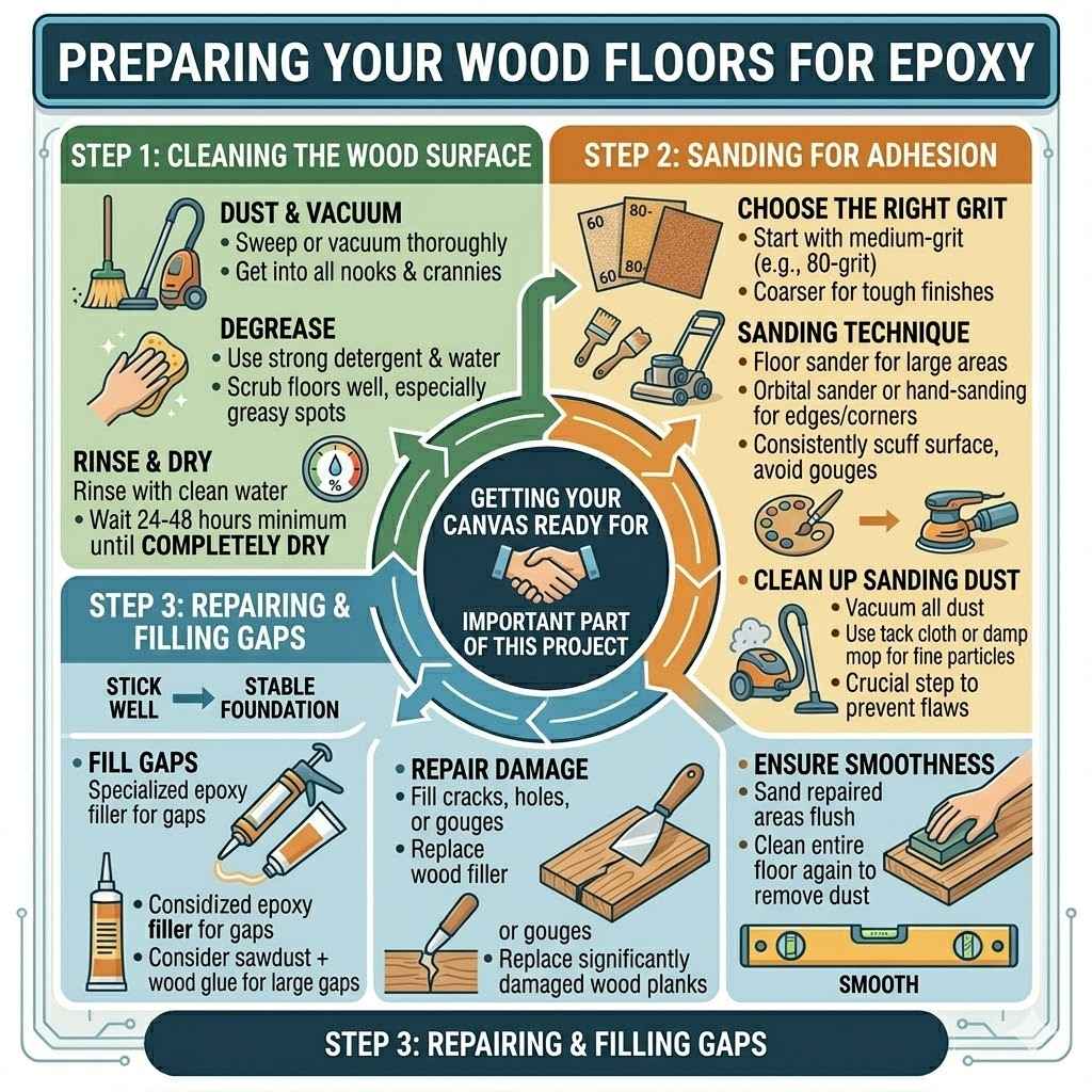 Preparing Your Wood Floors for Epoxy