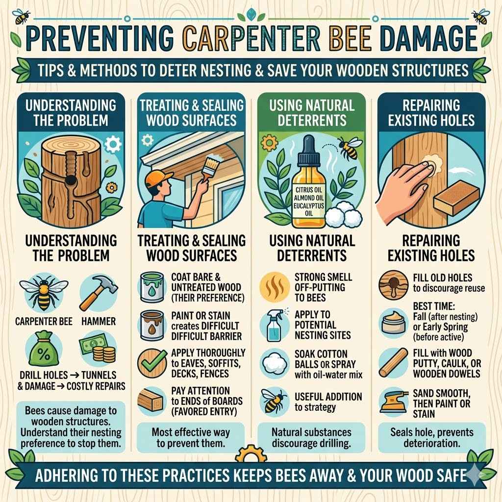 Preventing Carpenter Bee Damage