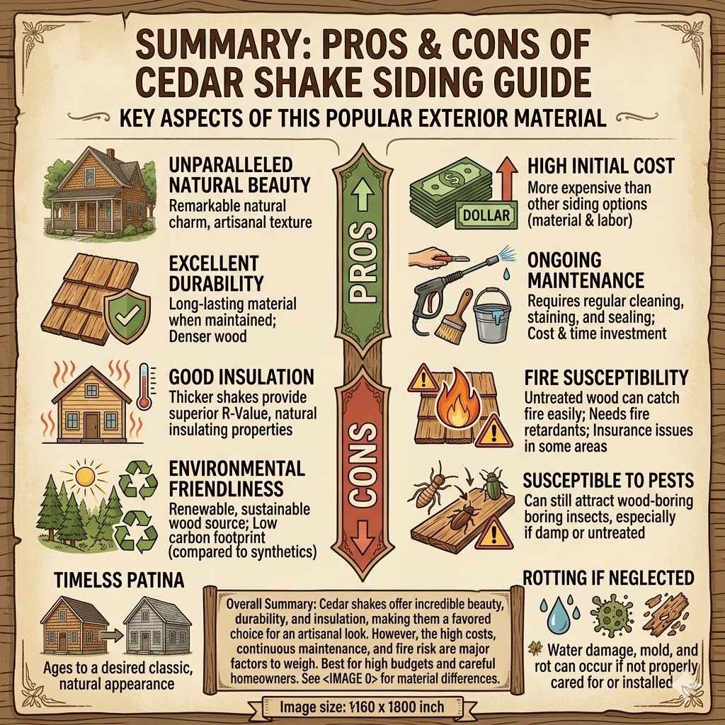 Pros and Cons of Cedar Shake Siding Guide Summary