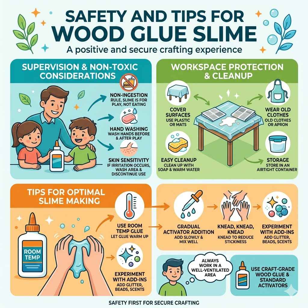 Safety and Tips for Wood Glue Slime