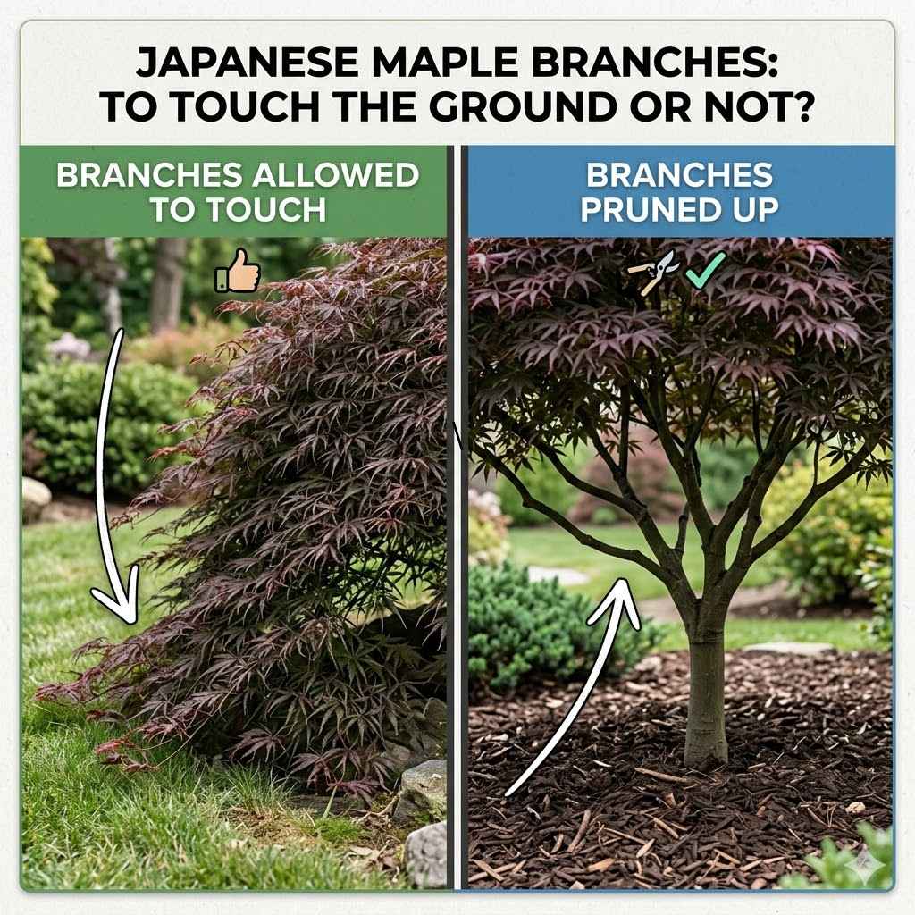Should Japanese Maple Branches Touch The Ground
