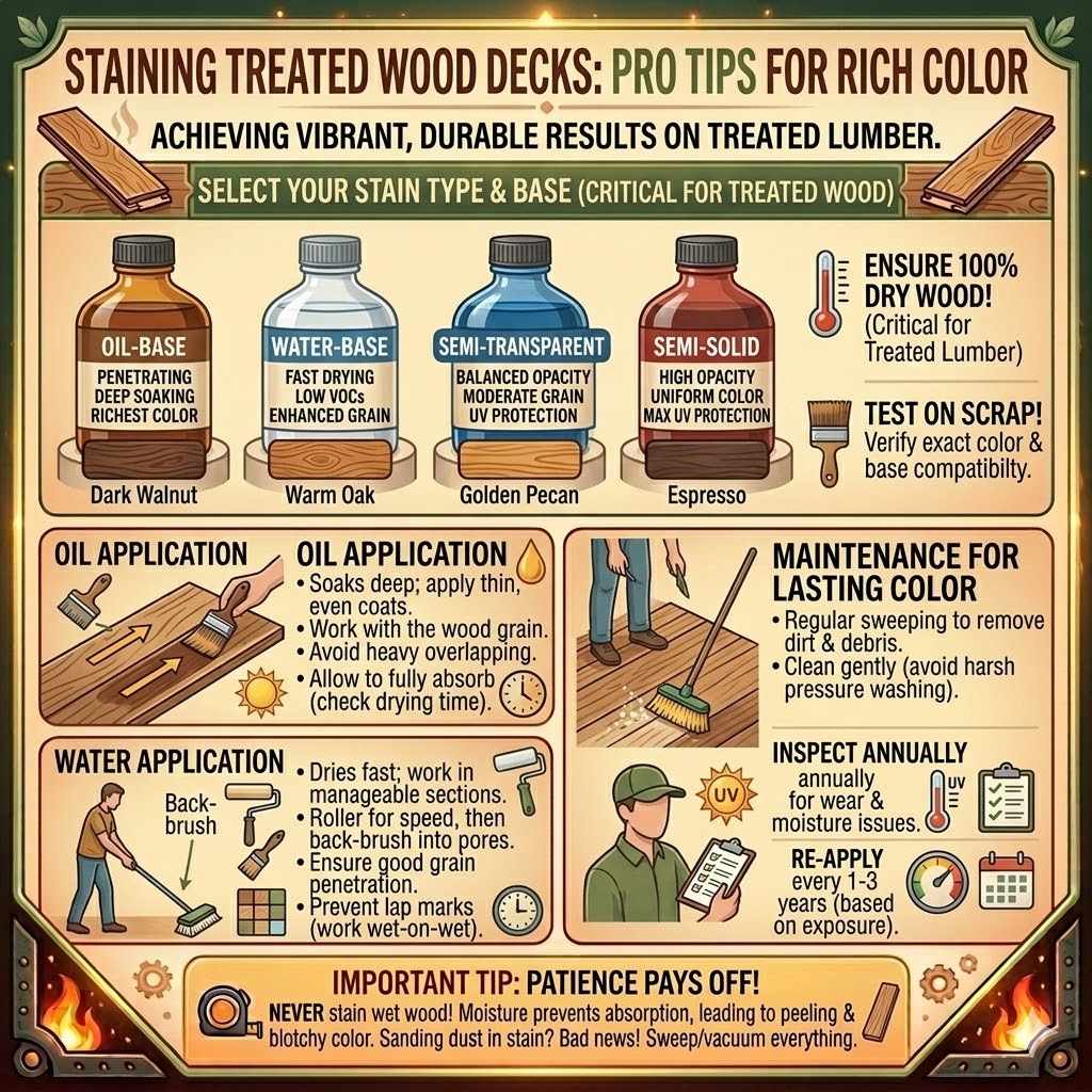 Staining Treated Wood Decks