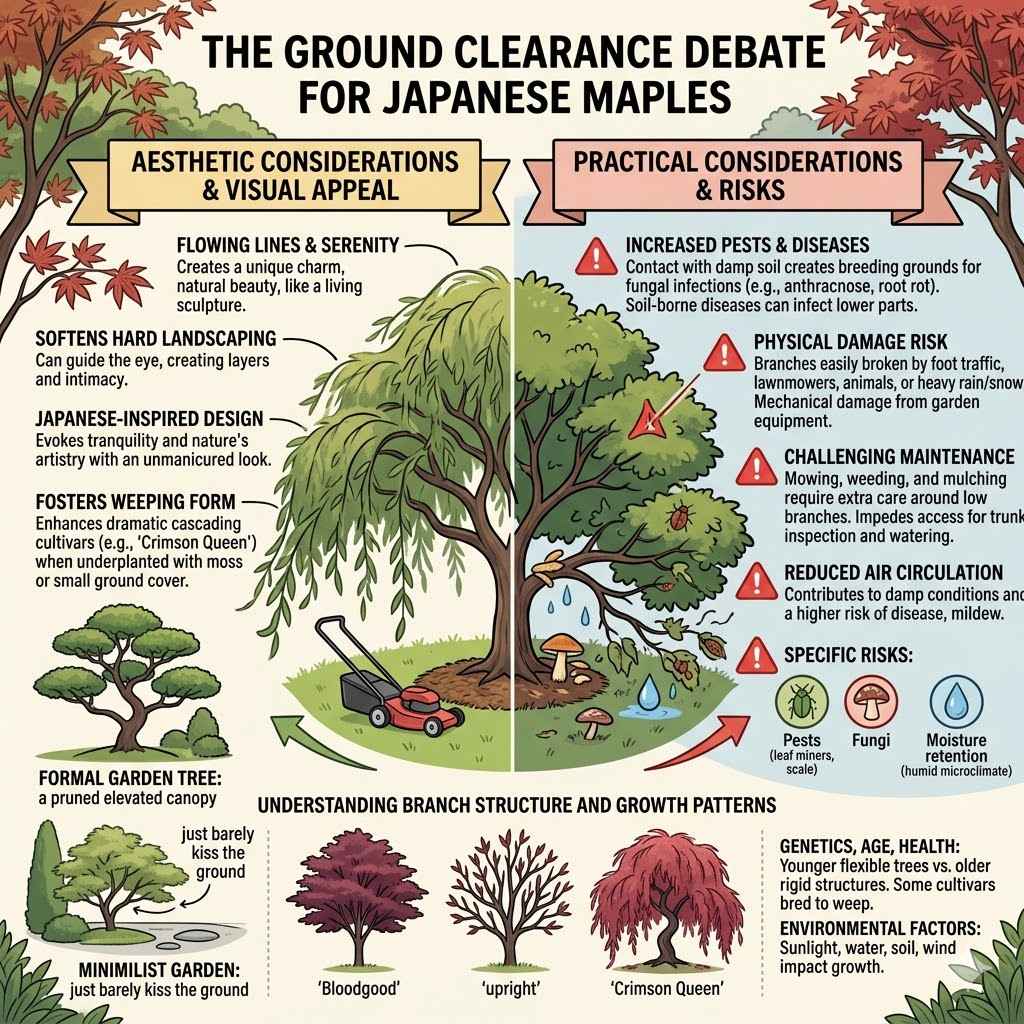 The Ground Clearance Debate For Japanese Maples