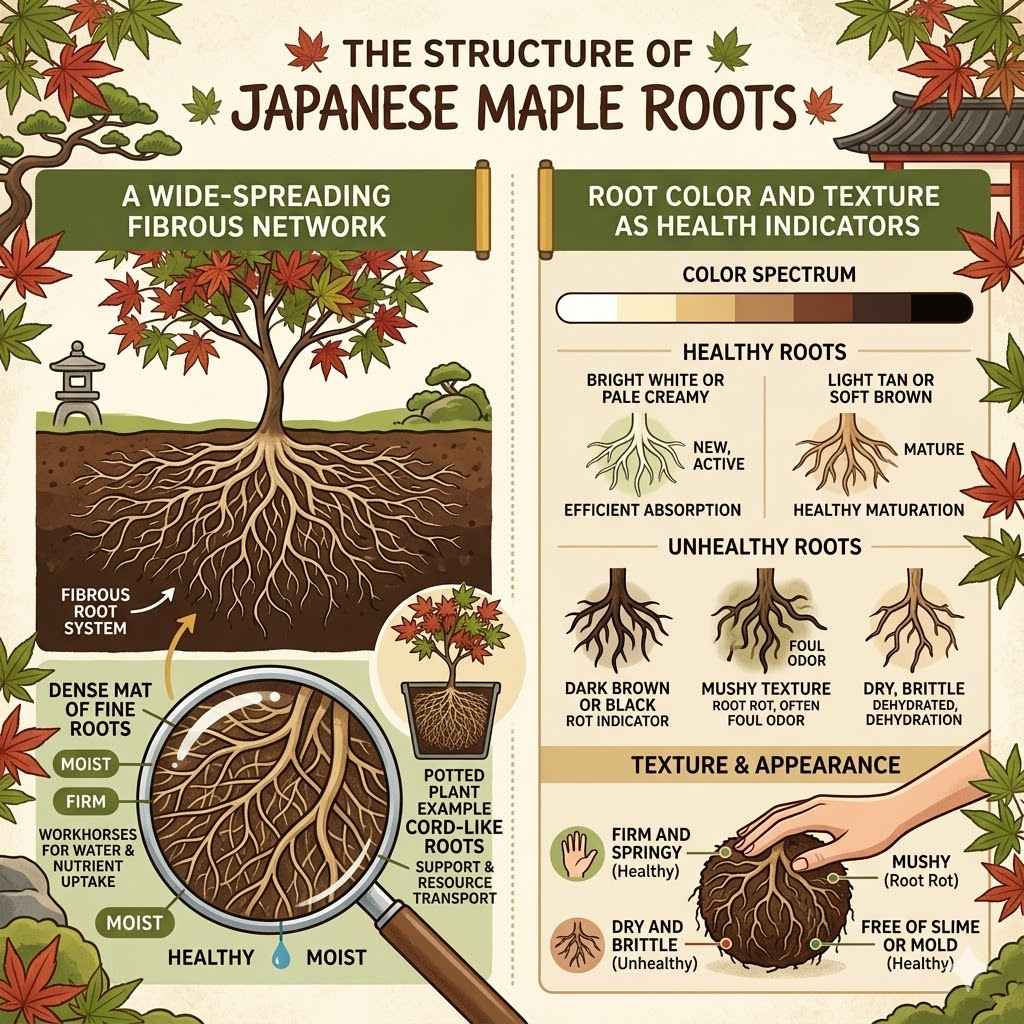 The Structure of Japanese Maple Roots