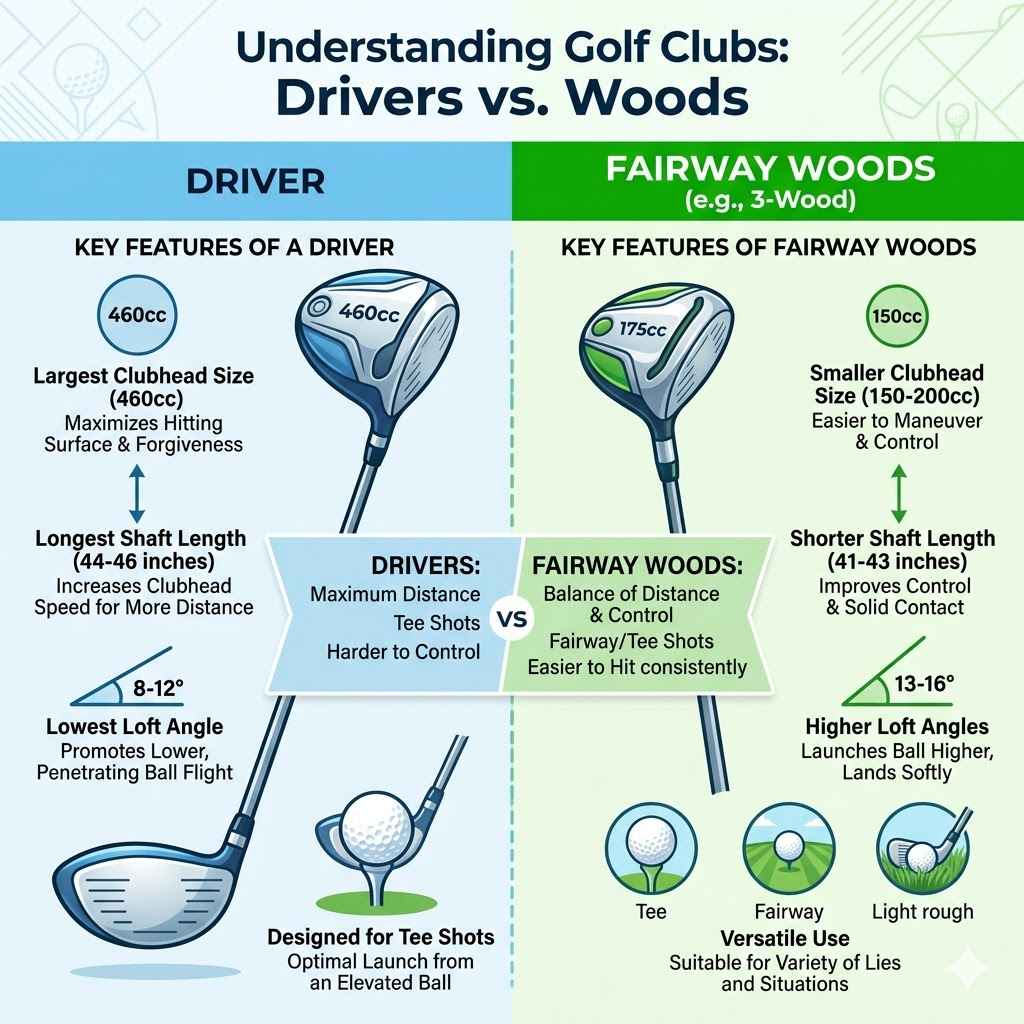 Understanding Golf Clubs Drivers vs Woods