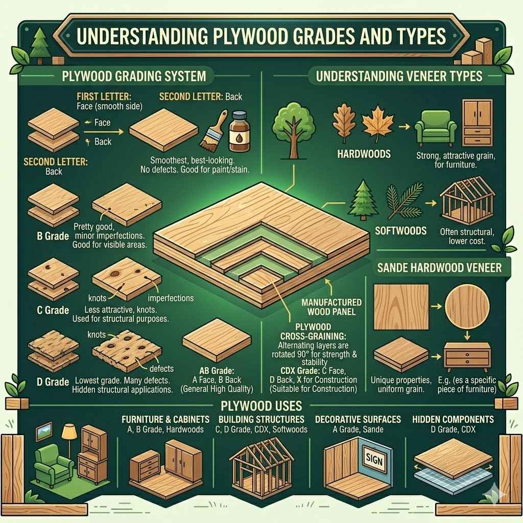 Understanding Plywood Grades and Types