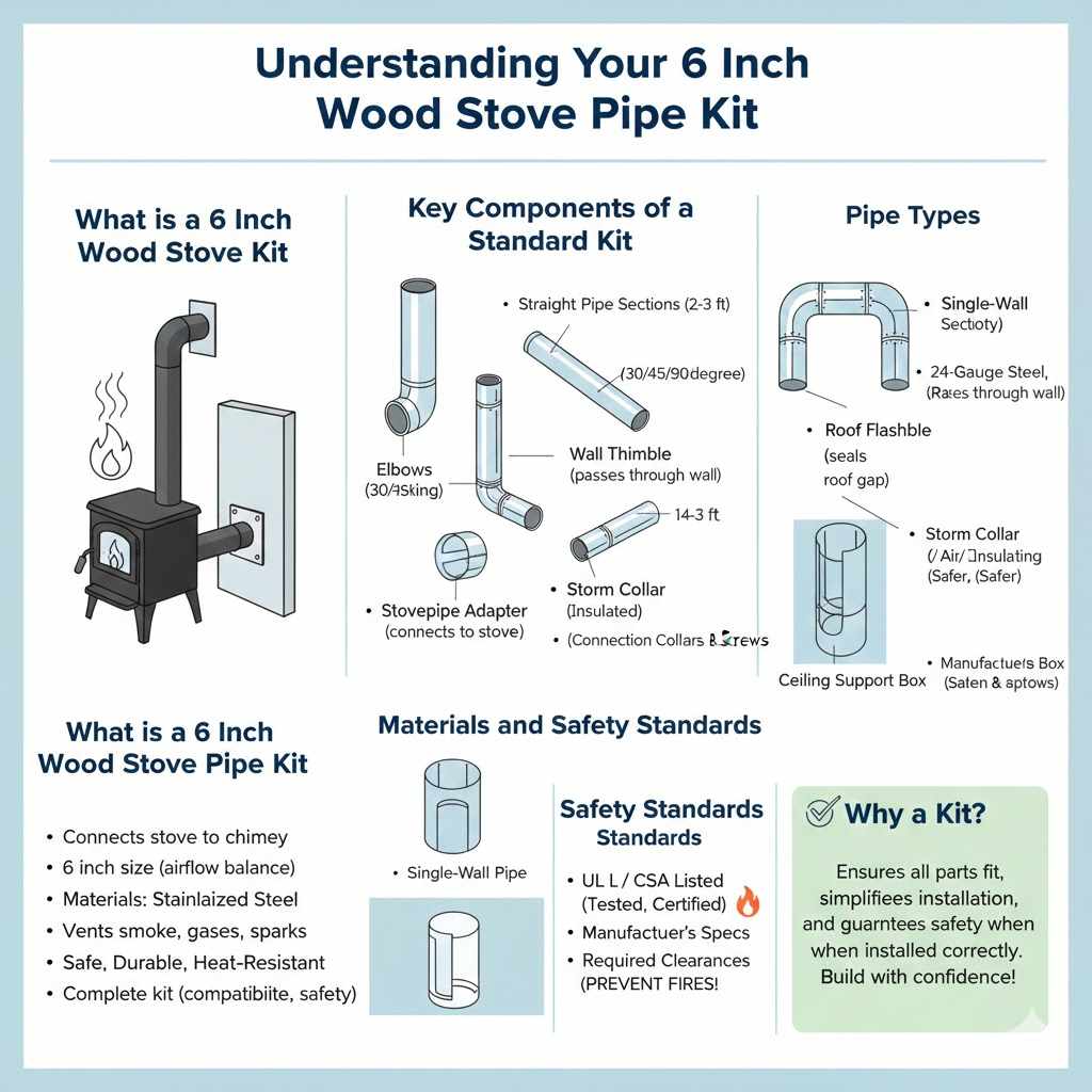 Understanding Your 6 Inch Wood Stove Pipe Kit