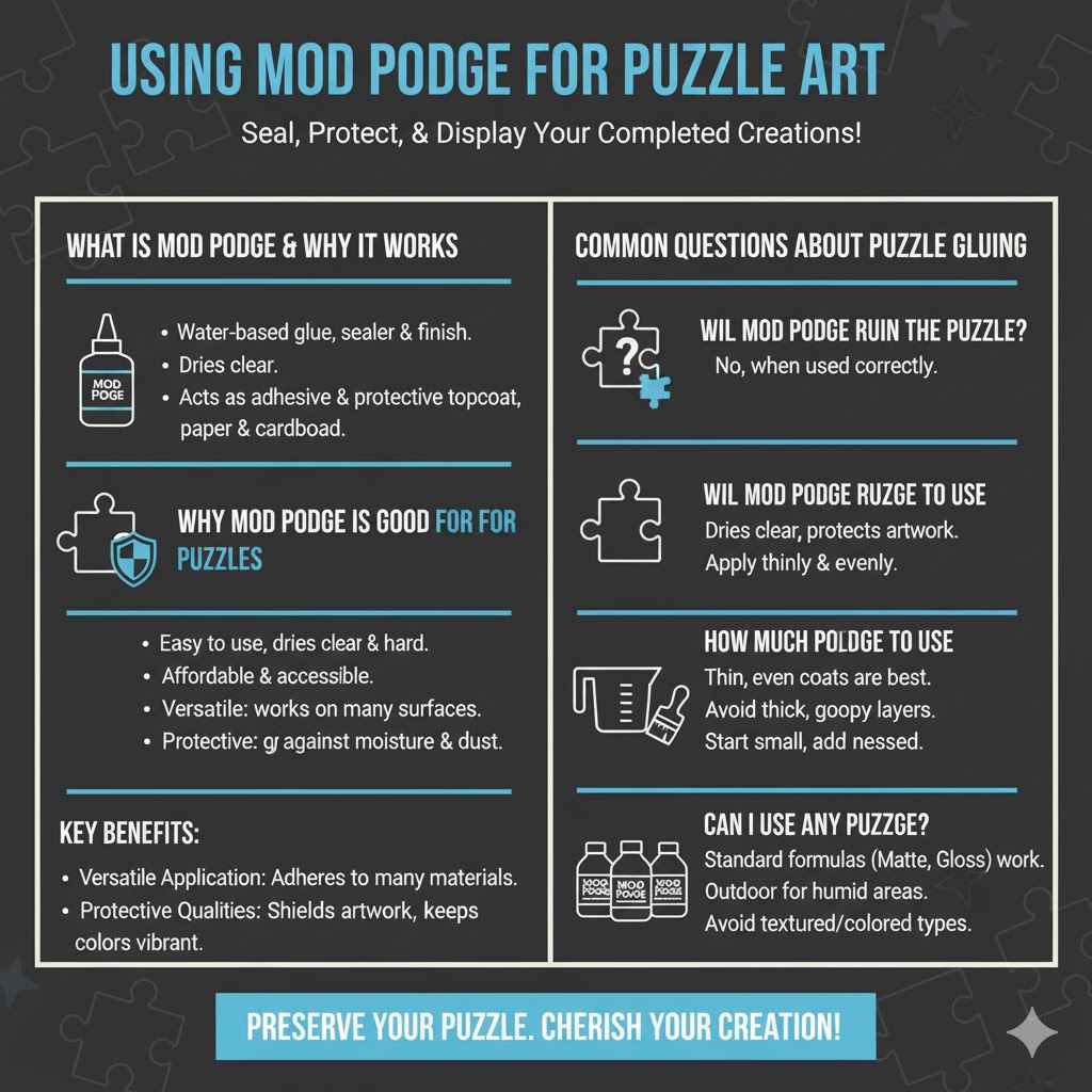Using Mod Podge For Puzzle Art

