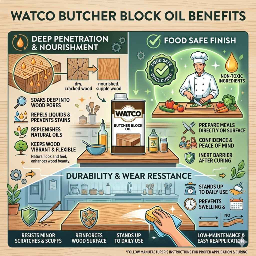 Watco Butcher Block Oil Benefits