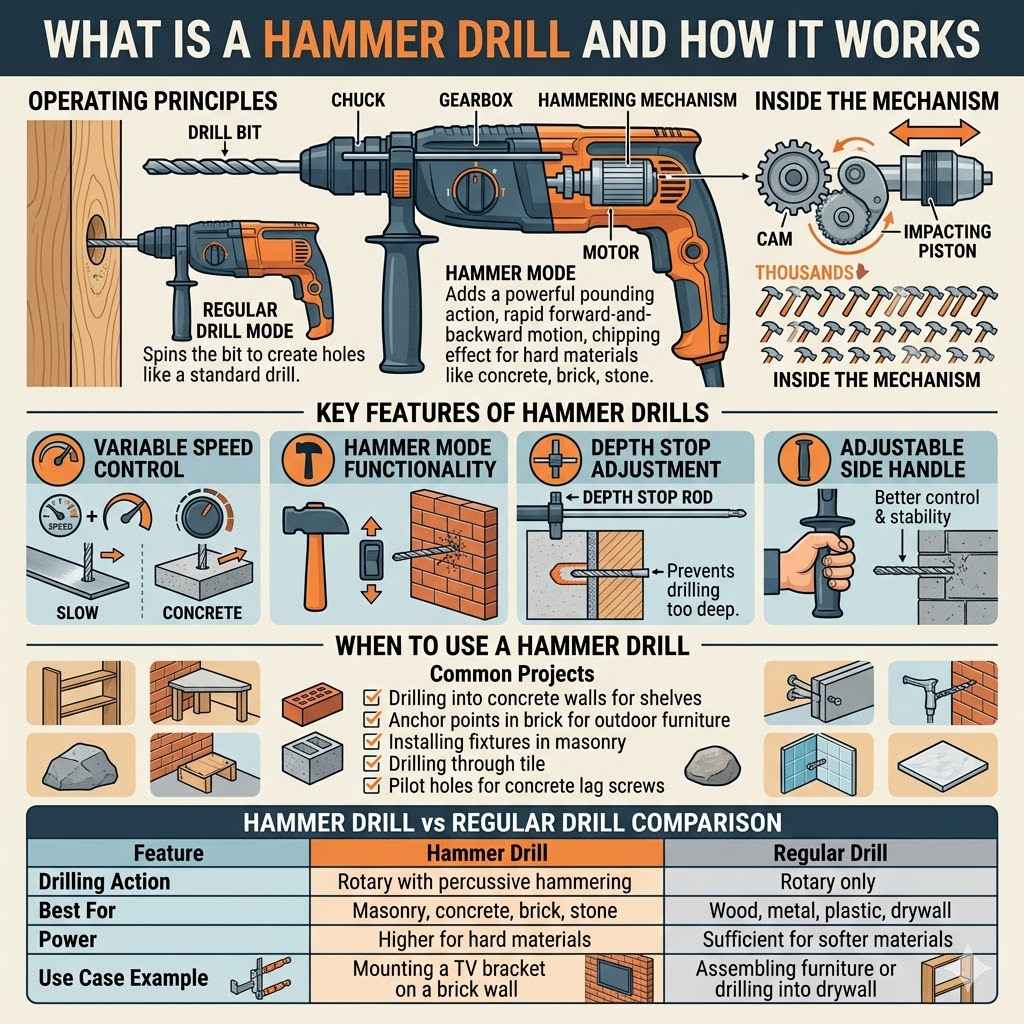 What Is A Hammer Drill And How It Works