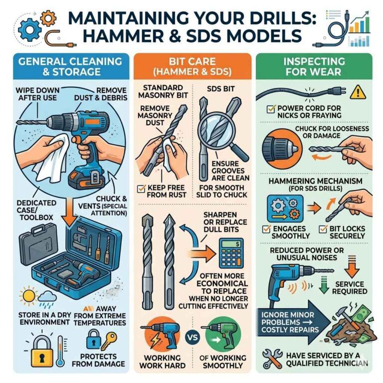 Hammer Drill vs SDS Drill: What’s the Difference