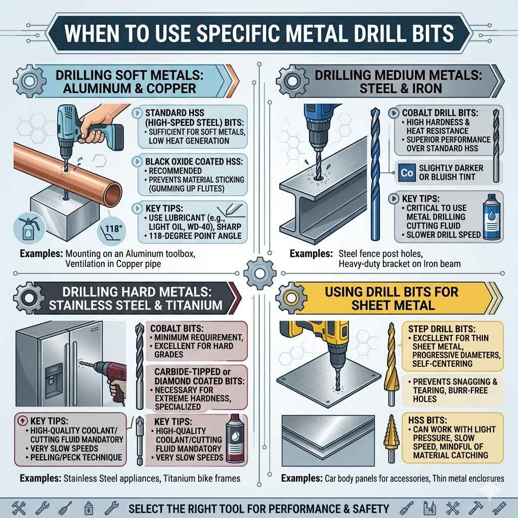 When to Use Specific Metal Drill Bits
