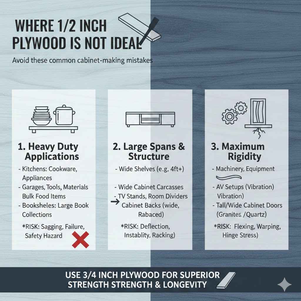Where 1/2 Inch Plywood Is Not Ideal