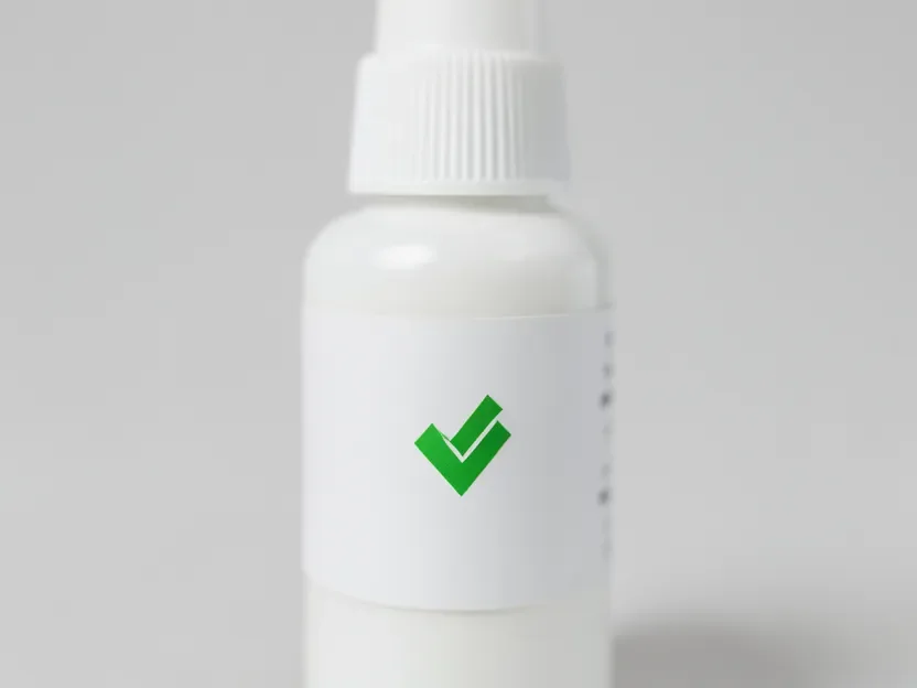 Non-toxic safety label on a craft glue bottle, referring to ASTM D-4236 art material labeling, not cosmetic testing