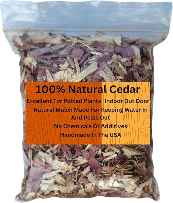 100% natural cedar shavings mulch bag