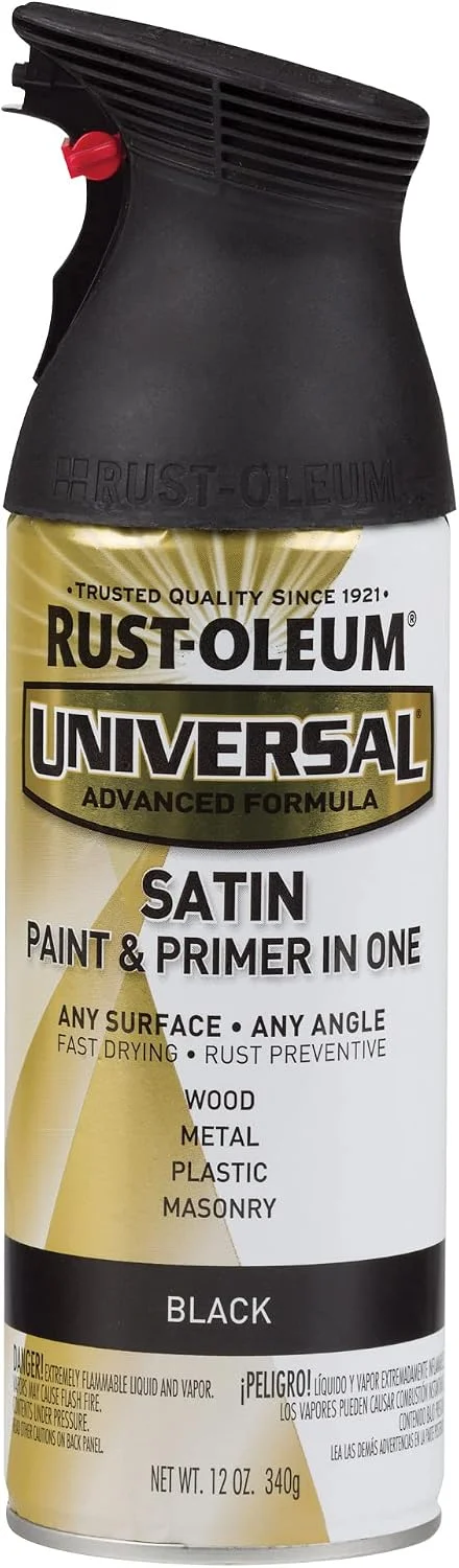 Rust-Oleum Universal All Surface Satin Black spray paint can