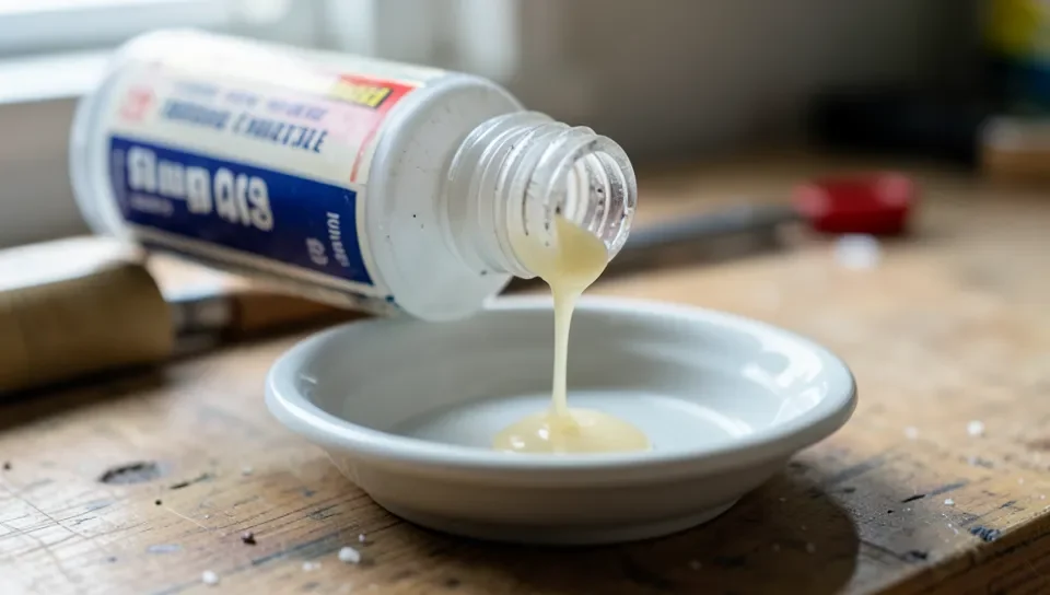 A bottle of super glue that has thickened and become gloopy