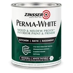 Zinsser PERMA-WHITE Mold and Mildew Proof Interior Paint quart can, eggshell white