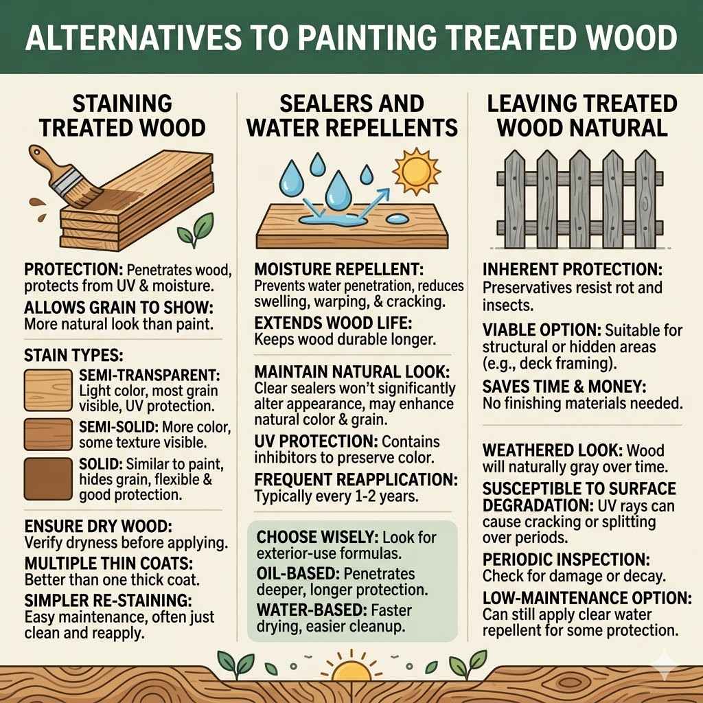 Alternatives To Painting Treated Wood