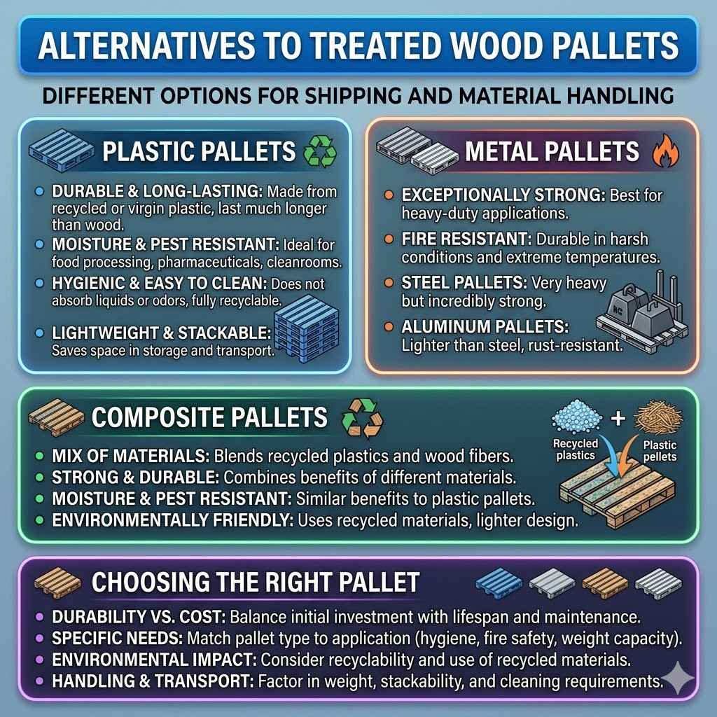 Alternatives to Treated Wood Pallets