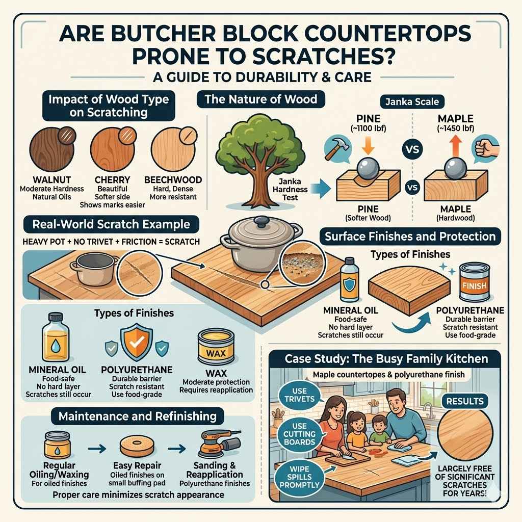 Do Butcher Block Countertops Scratch Easily?