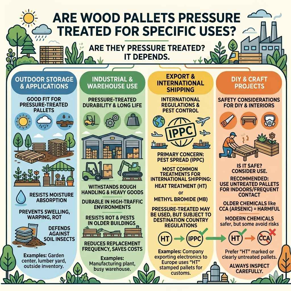 Are Wood Pallets Pressure Treated for Specific Uses