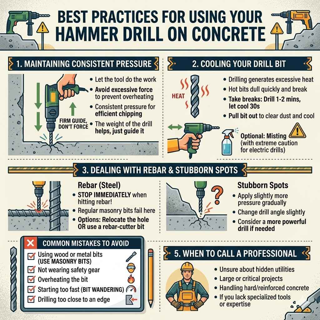 Best Practices For Using Your Hammer Drill On Concrete