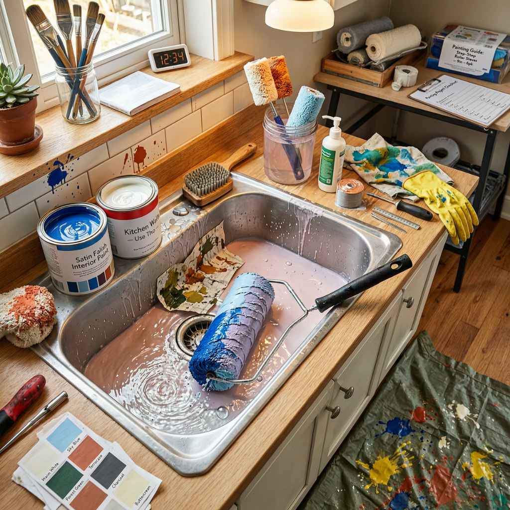 Can I Wash Paint Rollers in the Sink with Different Paints