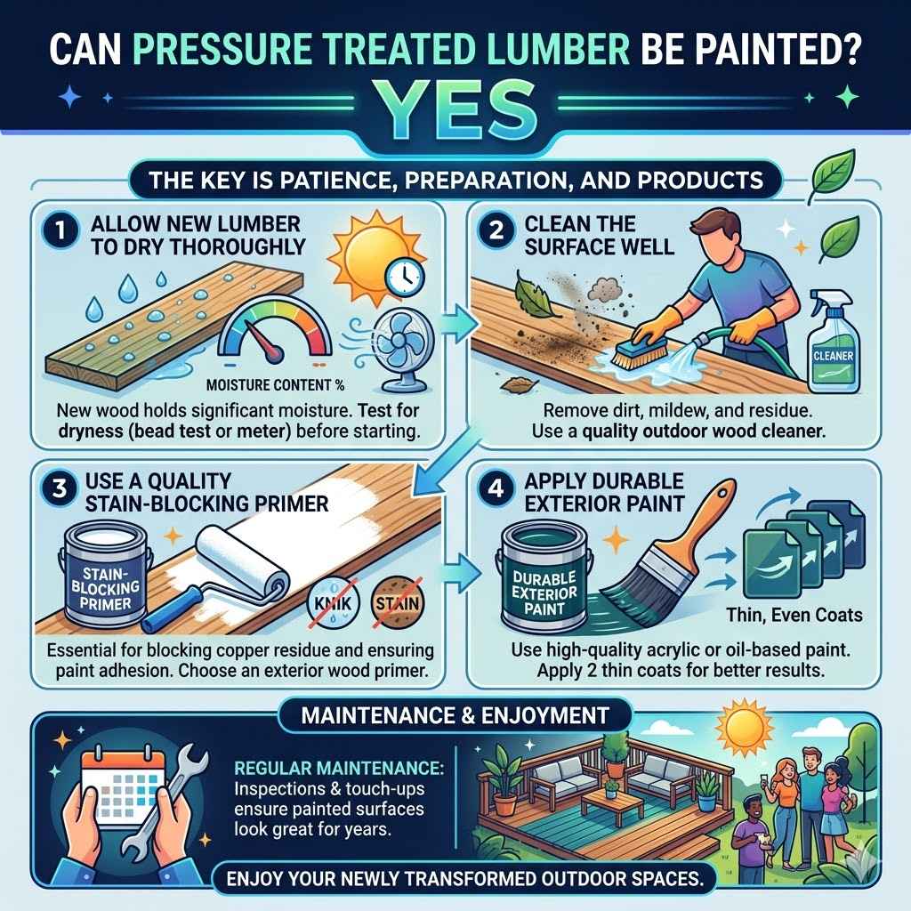 Can Pressure Treated Lumber Be Painted A Final Look