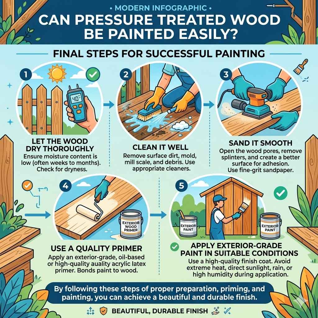 Can Pressure Treated Wood Be Painted Easily