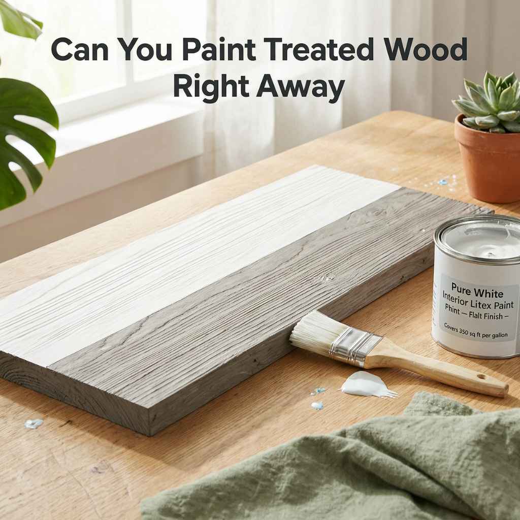 Can You Paint Treated Wood Right Away