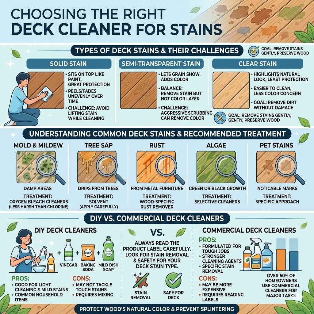 Choosing The Right Deck Cleaner For Stains
