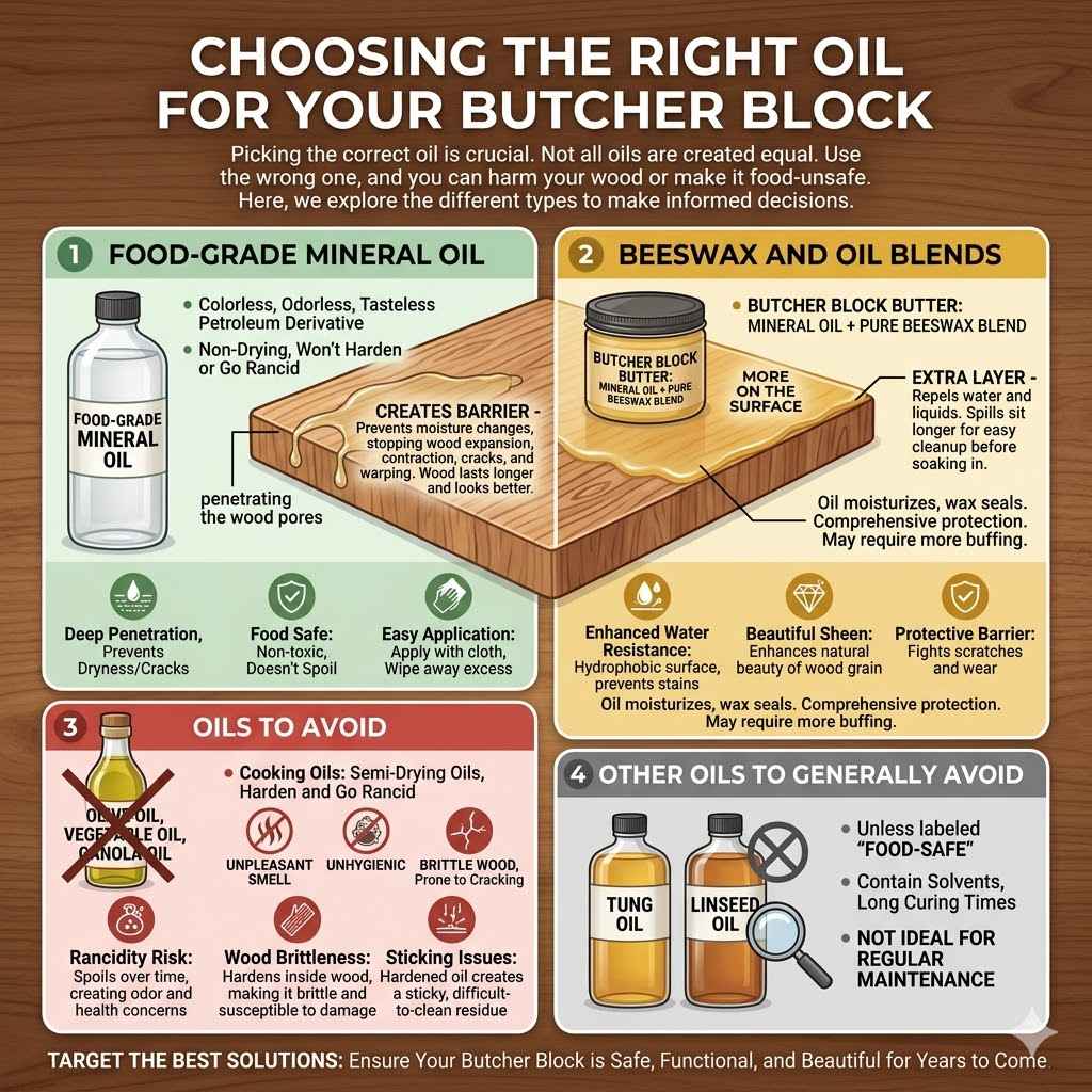 Choosing The Right Oil For Your Butcher Block