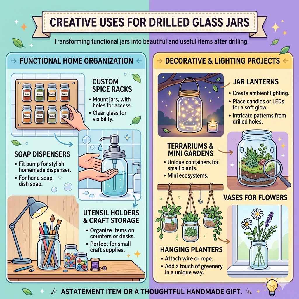 Creative Uses for Drilled Glass Jars