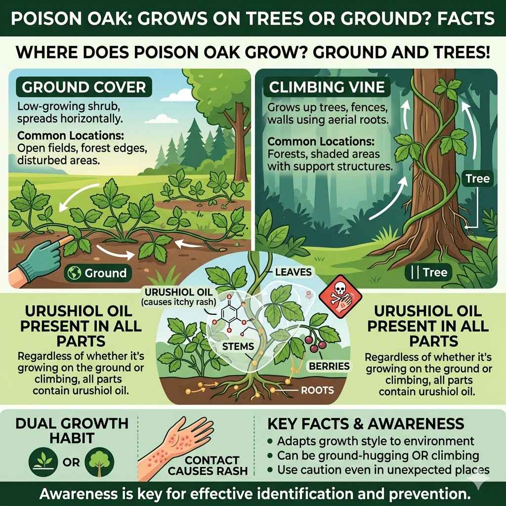 Does Poison Oak Grow on Trees or Ground Facts

