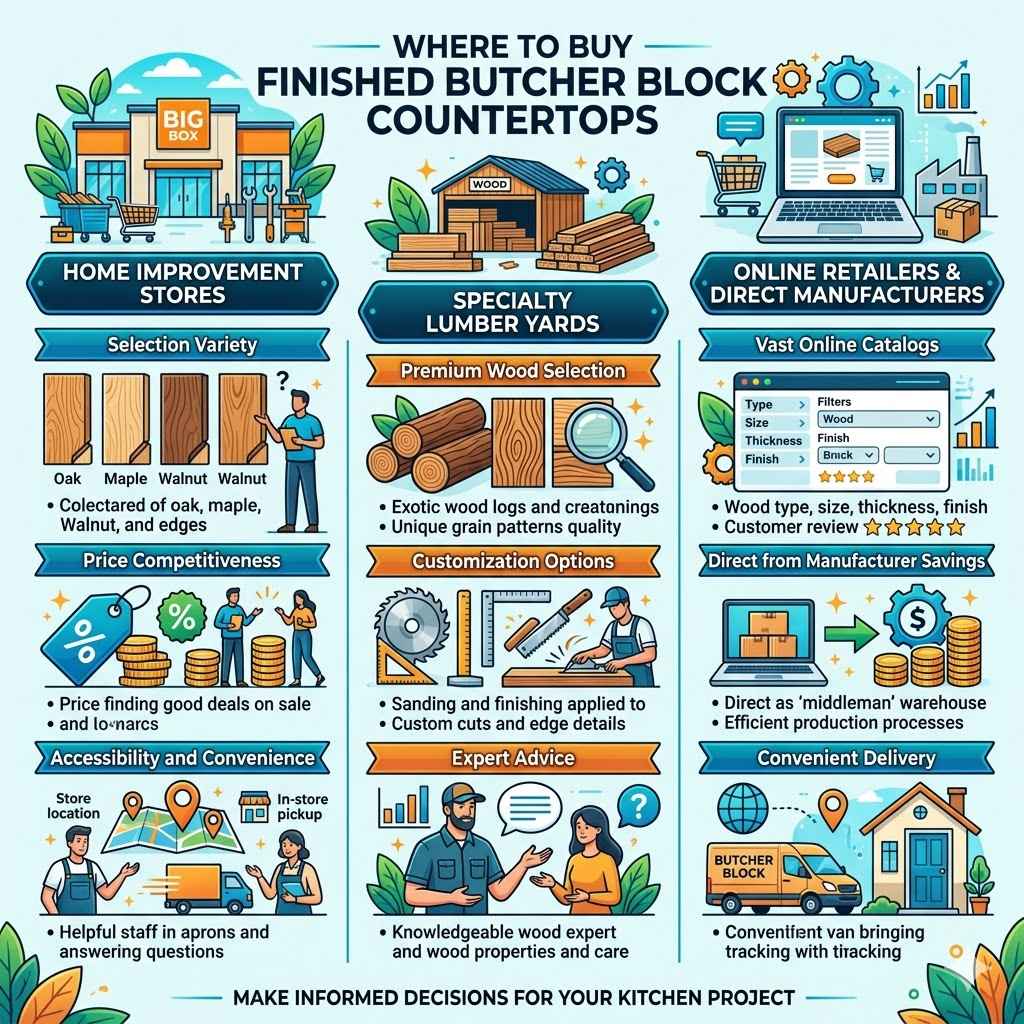 Finding Where to Buy Finished Butcher Block Countertops