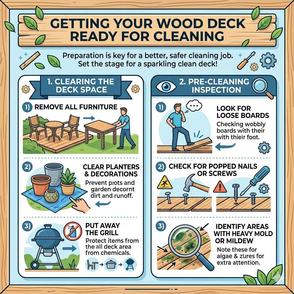 Getting Your Wood Deck Ready for Cleaning