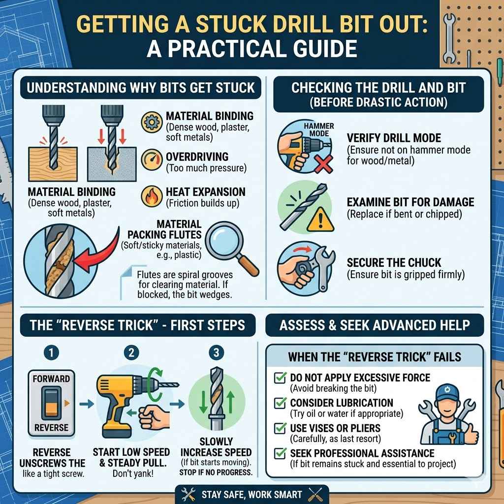 Getting a Stuck Drill Bit Out