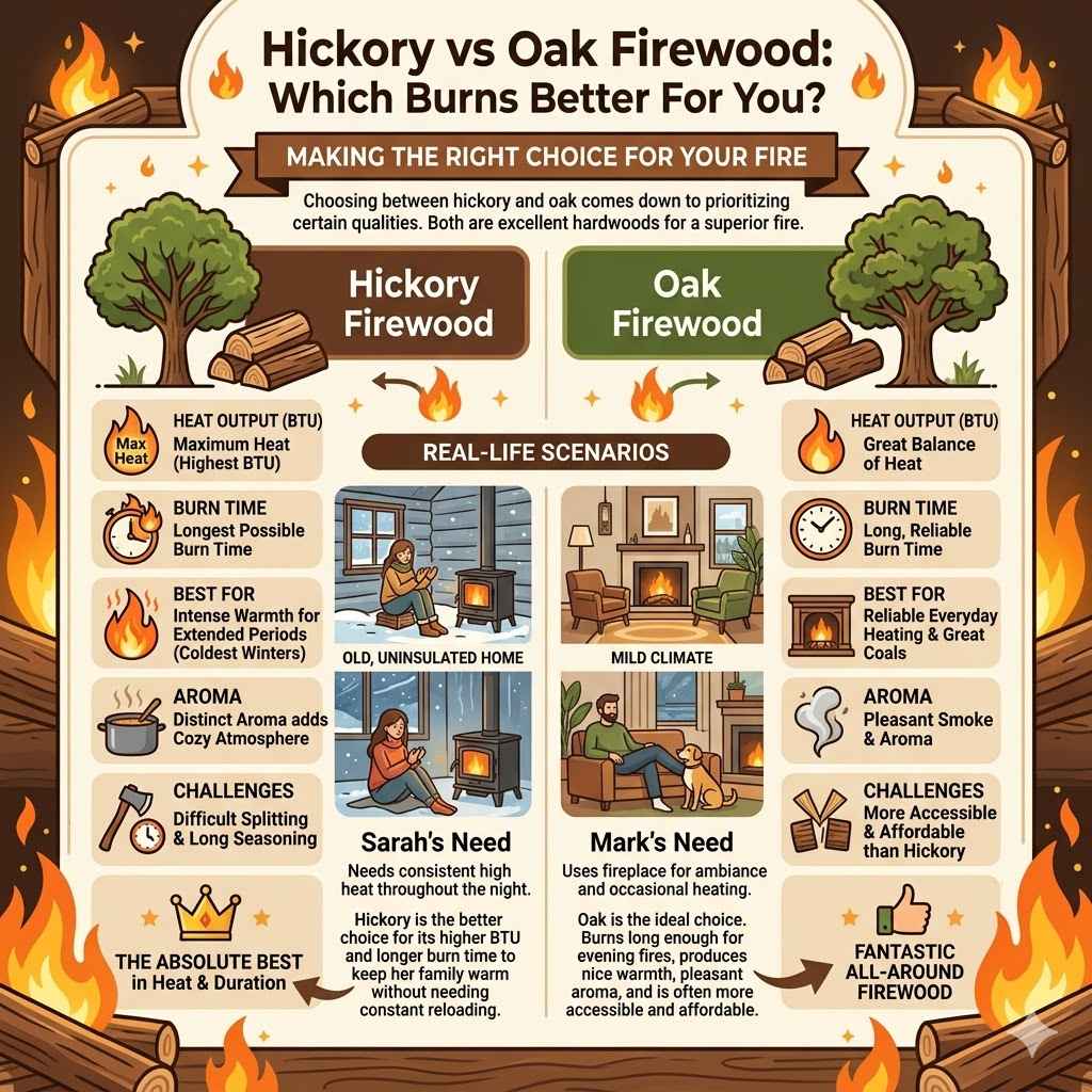 Hickory vs Oak Firewood 