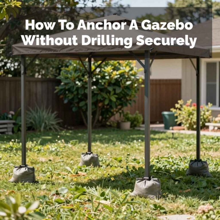 How To Anchor A Gazebo Without Drilling Securely