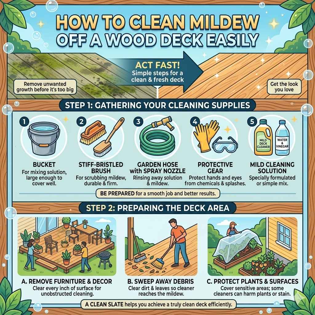 How to Clean Mildew Off a Wood Deck Easily